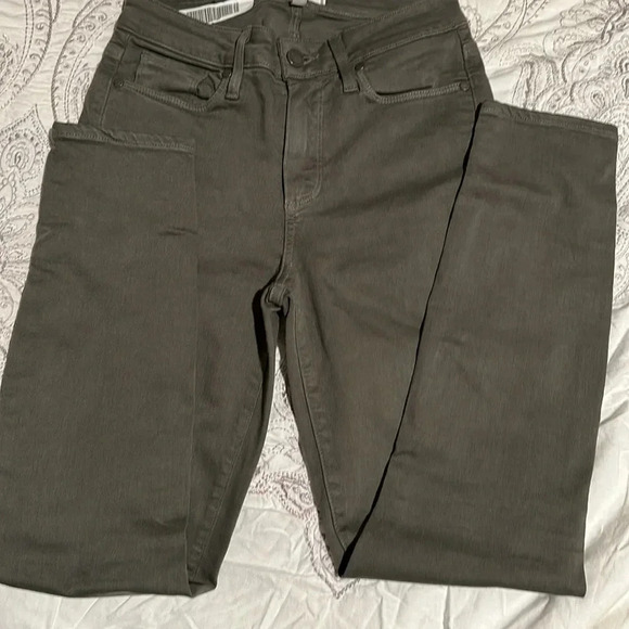 Paige Hoxton Ankle Skinny Jeans Seaweed Green - Picture 3 of 7